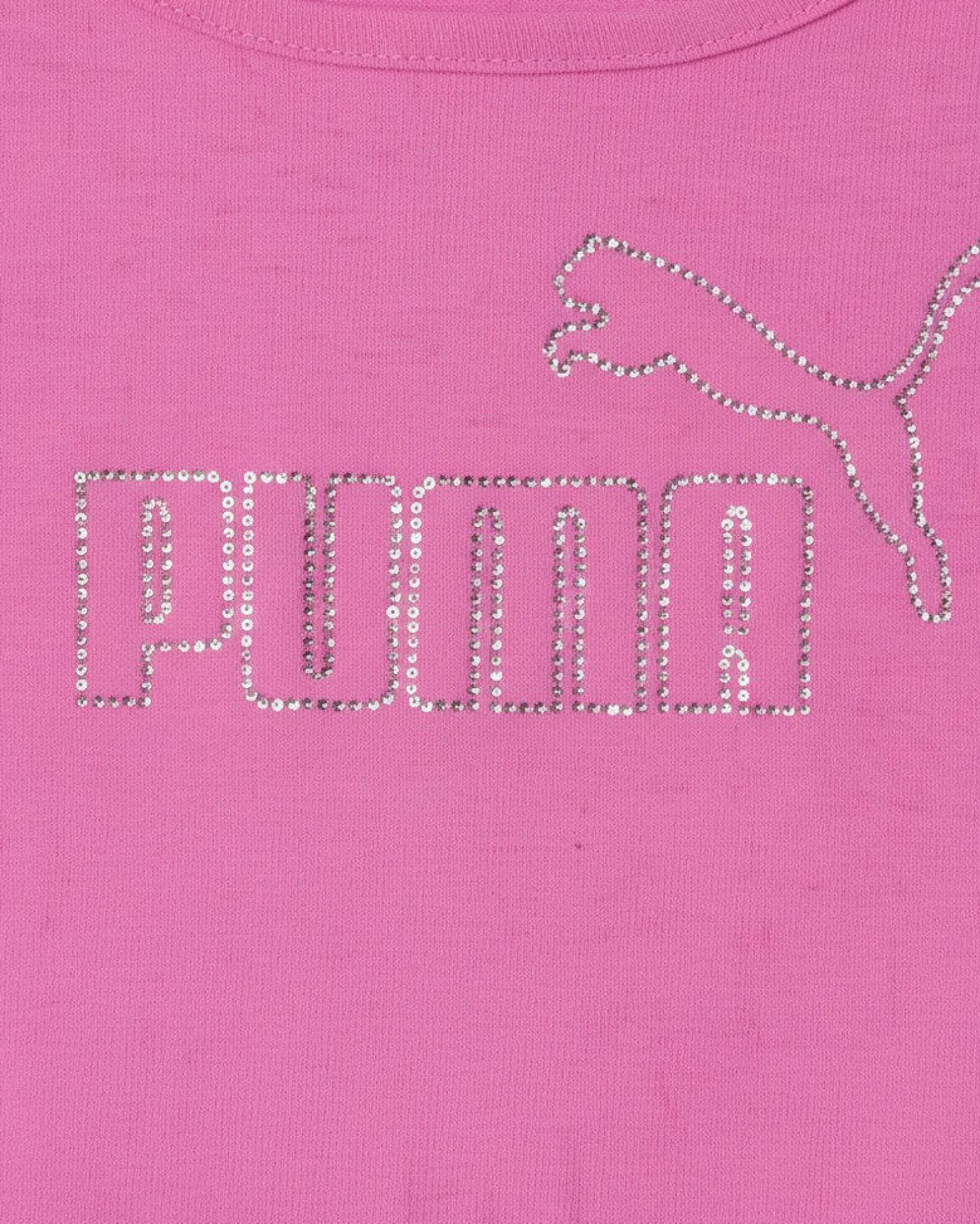 PUMA -CANOTTA JUNIOR (7 - 16 ANNI) ROSA MALVA ESS LOGO TANK RHINESTONE, 693911-74