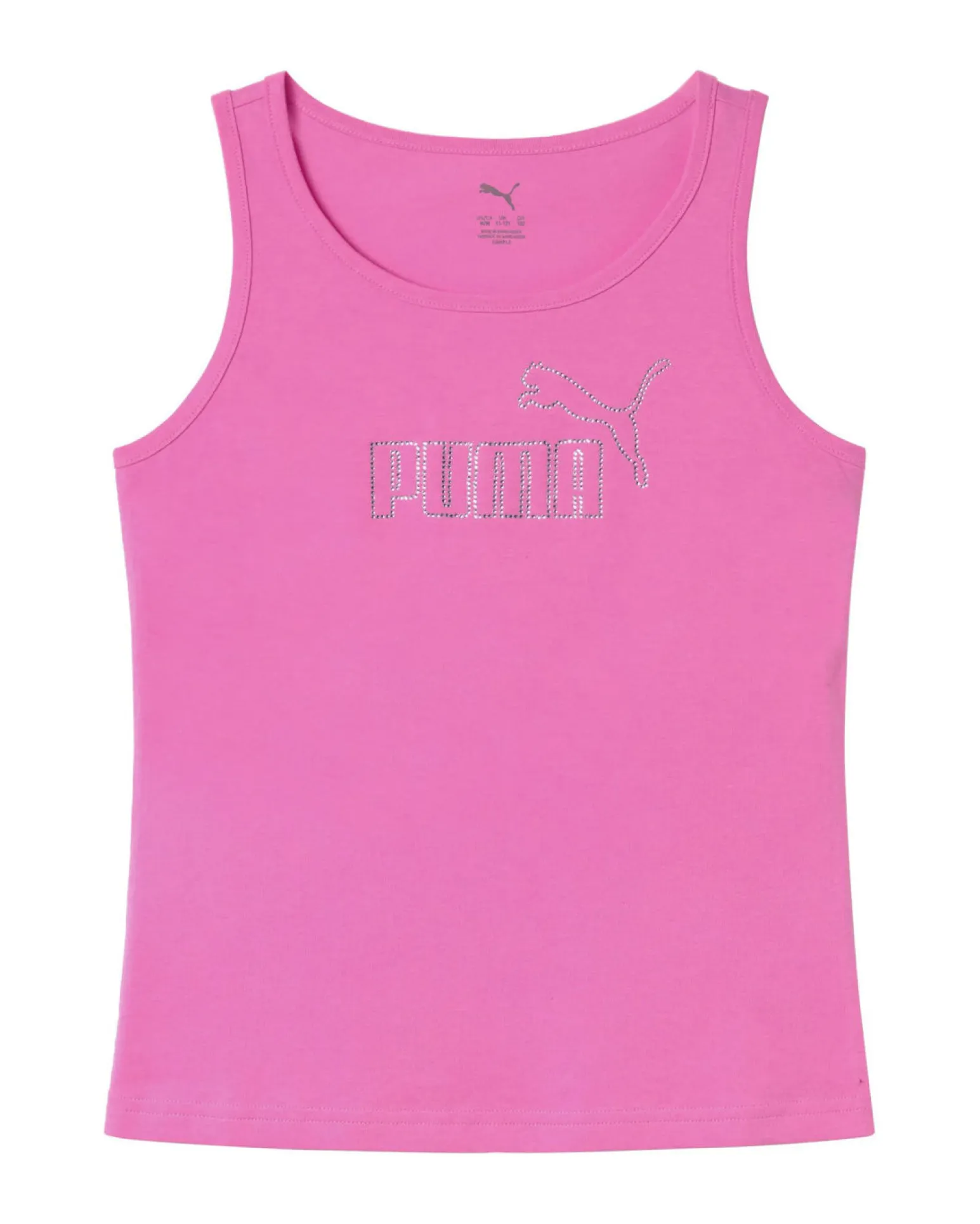 PUMA -CANOTTA JUNIOR (7 - 16 ANNI) ROSA MALVA ESS LOGO TANK RHINESTONE, 693911-74