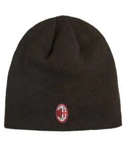 PUMA - Cappello invernale nero con logo rosso Milan