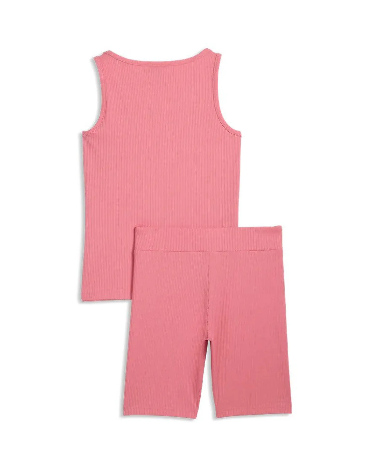 PUMA - COMPLETO SHORT + CANOTTA ROSA JUNIOR ( 7-16 ANNI)ESSENTIAL ELEVATED RIB, 692477-25