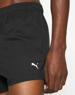 PUMA - Costume da bagno pantaloncino corto nero con logo bianco