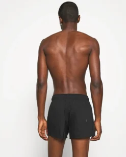 PUMA - Costume da bagno pantaloncino corto nero con logo bianco