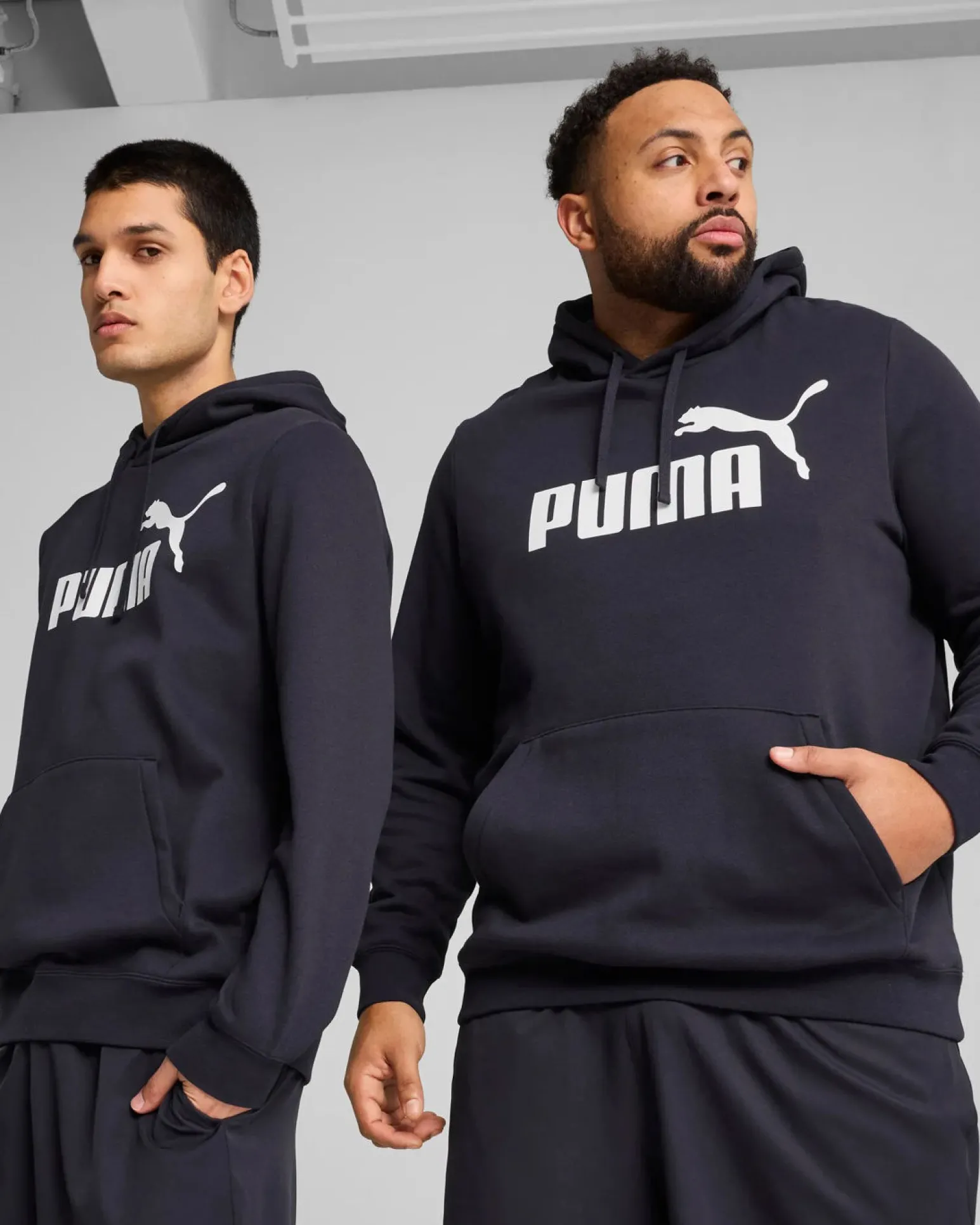 PUMA - FELPA CON CAPPUCCIO BLU ESSENTIAL N.1 LOGO HD DA UOMO, 682570-16
