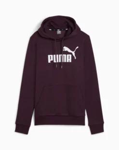 PUMA - FELPA CON CAPPUCCIO ESSENTIAL LOGO HOODIE FL VIOLA DA DONNA, 586789-46