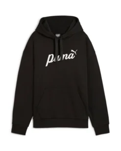 PUMA - FELPA CON CAPPUCCIO ESS+ SCRIPT HD FL NERA E BIANCA DA DONNA - 681534-01