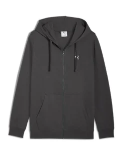 PUMA -FELPA CON CAPPUCCIO FULL ZIP GRIGIA ESSENTIAL ELEVATED FZ HD DA UOMO, 688255-44