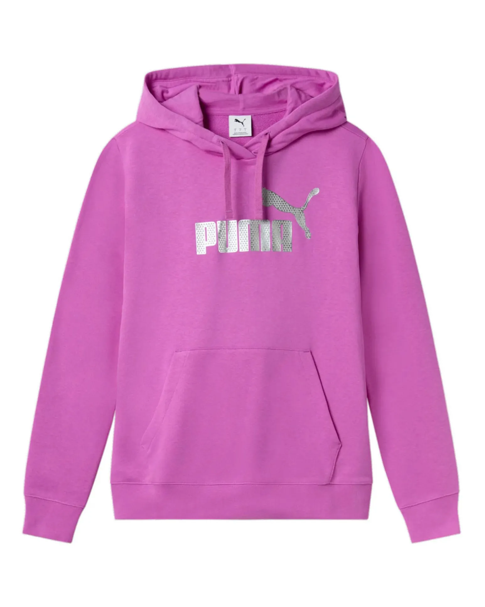 PUMA - FELPA CON CAPPUCCIO FUXIA ESSENTIAL +TEXTURED FOIL BIG - DA DONNA, 688915-89