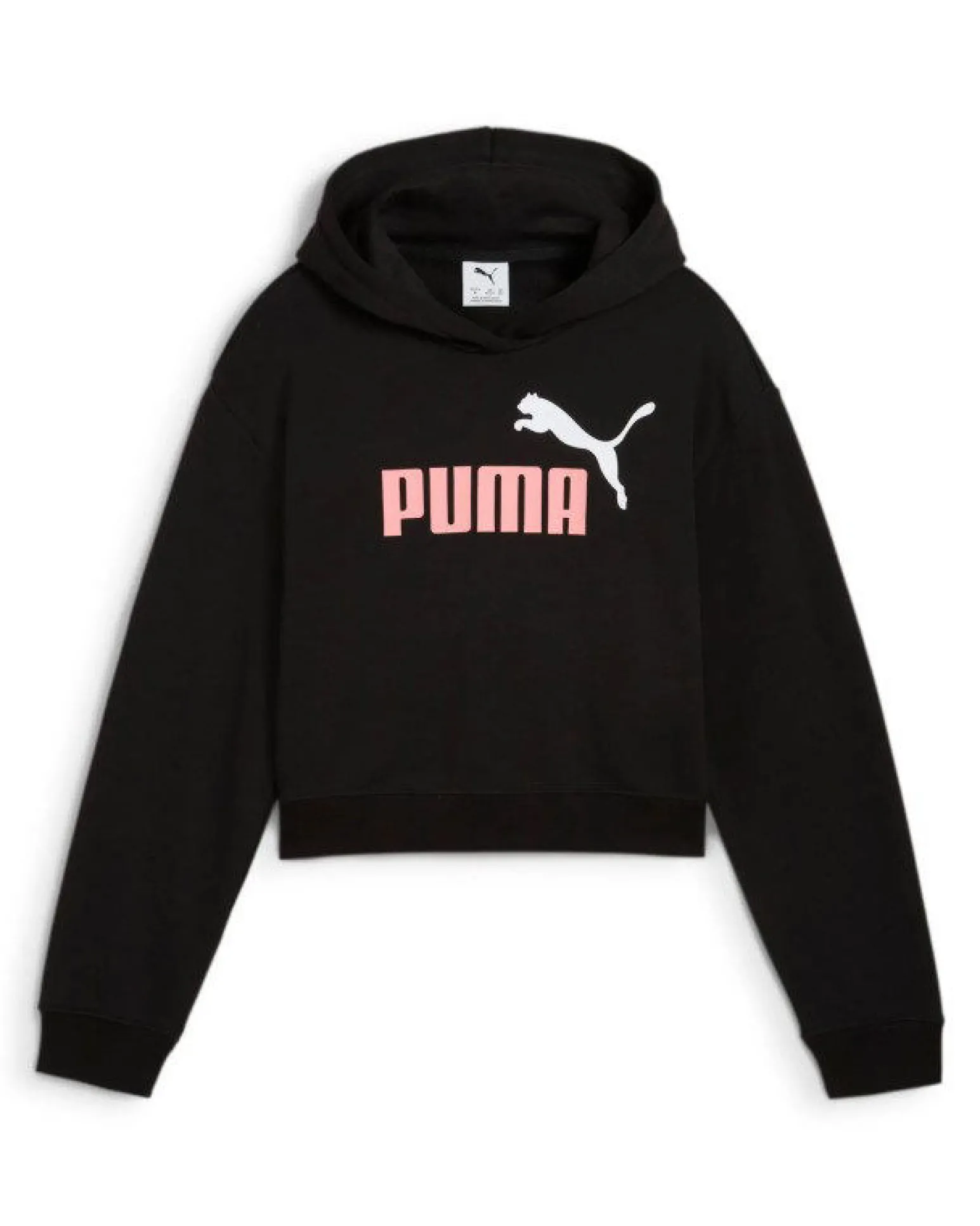 PUMA - FELPA CON CAPPUCCIO JUNIOR (7-16 ANNI) ESSENTIAL 2 COLOR NO.1 LOGO NERA, 686072-51