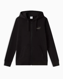 PUMA - FELPA CON CAPPUCCIO NERA ESS FZ HD SMALL LOGO DA UOMO - 688910-01
