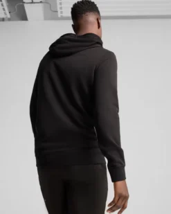 PUMA - FELPA CON CAPPUCCIO NERA E BIANCA ESS BLOCK HD TR DA UOMO - 684687-01