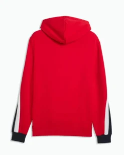 PUMA -FELPA CON CAPPUCCIO ROSSA E BLU ESSENTIAL BLOCK HD  DA UOMO,   691699-11