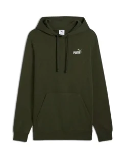 PUMA - FELPA  CON CAPPUCCIO VERDE OLIVA ESSENTIAL 2 COLOR SMALL N.1 DA UOMO, 684719-70