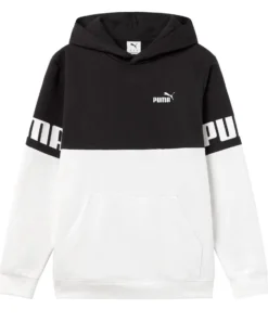 PUMA - FELPA  NERA  E BIANCA CON CAPPUCCIO POWER COLORBLOCK HD FL  DA UOMO, 693579-02