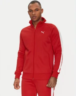 PUMA - FELPA UOMO ROSSA E BIANCA T7 ALWAYS ON TRACK, 629587-11