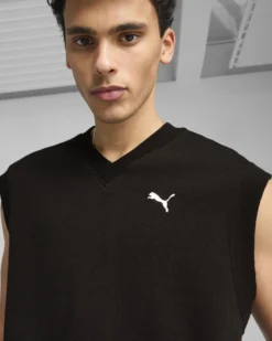 PUMA - GILET NERO WARDROBE ESS RELAXED VEST DA UOMO, 629662-01