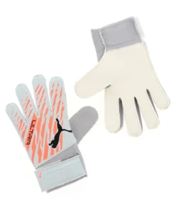 PUMA - Guanti da portiere uomo grigi e arancioni con polsino regolabile