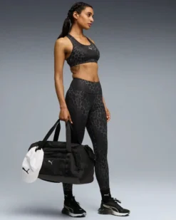 PUMA - LEGGINGS MACULATO NERO E GRIGIO SPOTTED HAZE   DA DONNA, 528515-01
