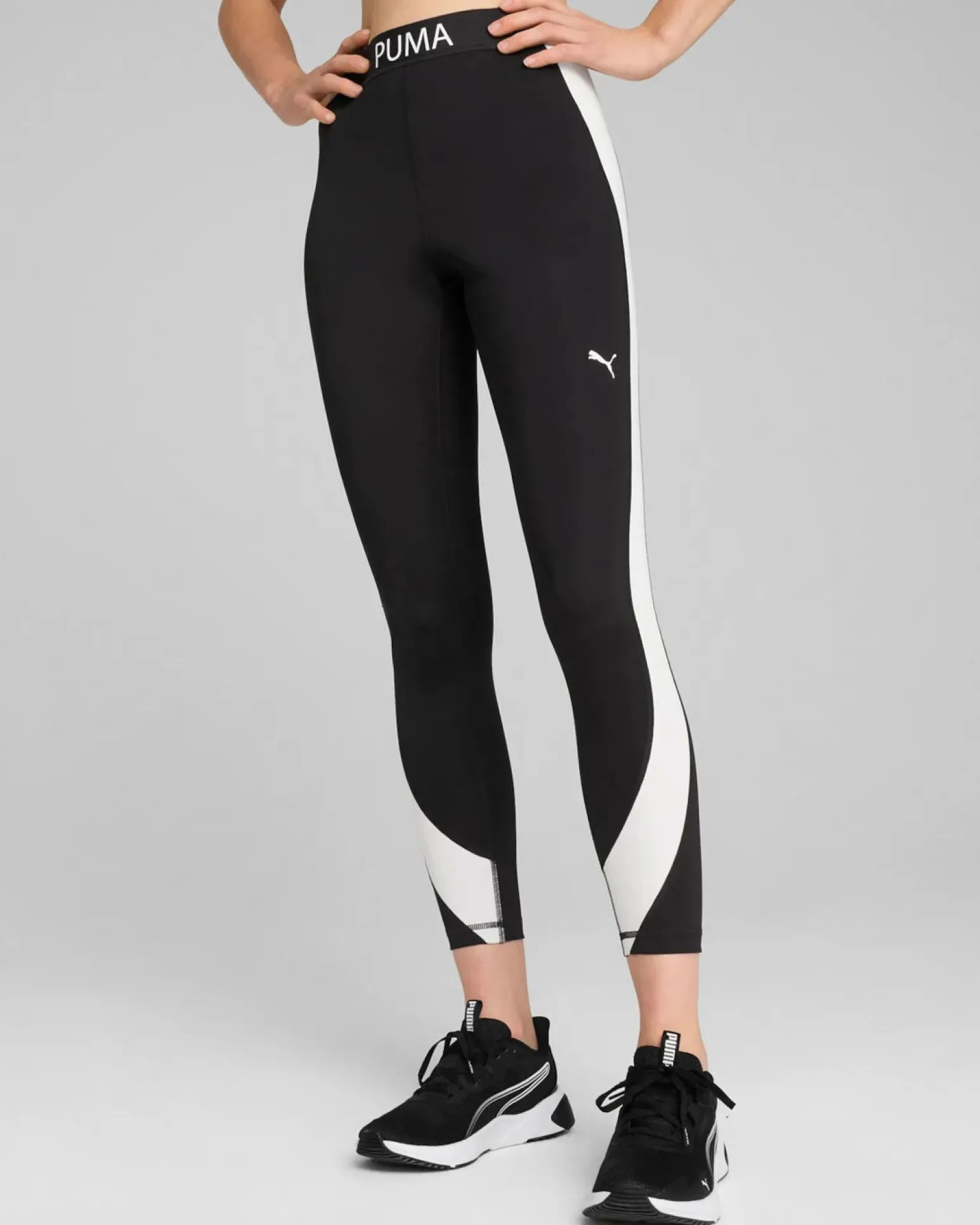 PUMA - LEGGINGS NERI E BIANCHI STRONG TIGHT-HW 7/8 DA DONNA, 526679-01