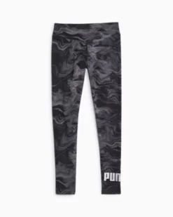 PUMA - Leggins con fantasia nera e grigia