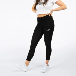 PUMA - Leggins neri aderenti con logo bianco