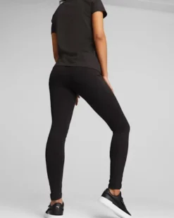 PUMA - Leggins neri con logo bianco