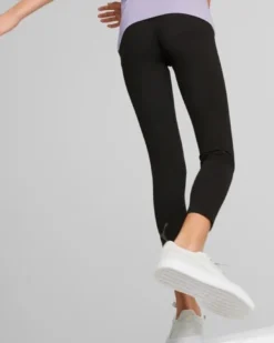 PUMA - Leggins neri con logo metallizzato