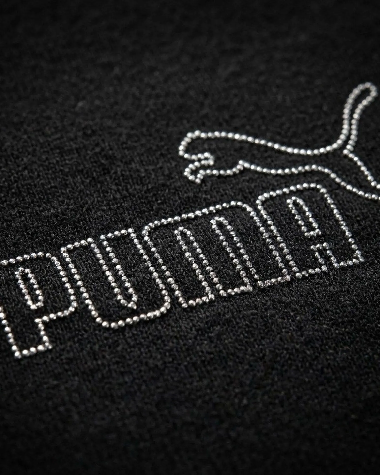 PUMA - PANTALONCINO CORTO JUNIOR (7 - 16 ANNI) NERO ESS RHINESTONE, LOGO STRASS, 693861-02
