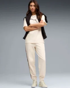 PUMA - PANTALONE BEIGE DA DONNA ESSENTIAL ANIMAL VESTIBILITA' COMFORT 692464-87