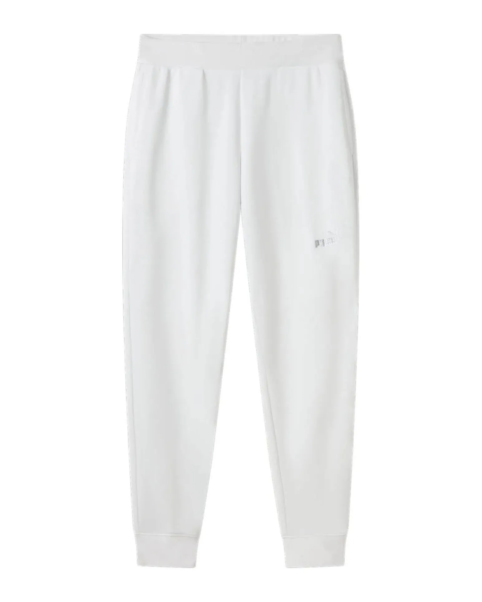 PUMA - PANTALONE BIANCO ESSENTIAL +TEXTURED FOIL LOGO DA DONNA, 688996-02