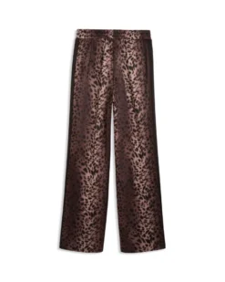 PUMA - PANTALONE DONNA LEOPARDATO NERO E MARRONE T7 LEO LUXE AOPTRACK OP,  634564-01