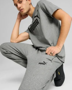 PUMA - PANTALONE ESSENTIAL N. 1 LOGO SLIM FL GRIGIO DA UOMO, 682642-03
