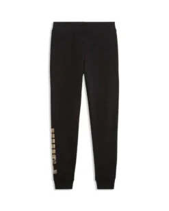 PUMA - PANTALONE NERO ESSENTIAL LOGO LAB METALLIC  DA DONNA , 691831-01