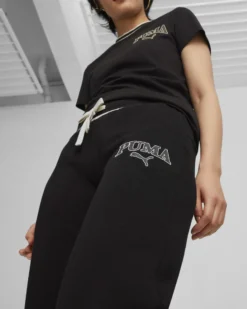 PUMA - Pantalone tuta comfort fit nero da donna