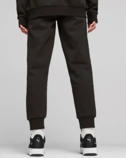 PUMA - Pantalone tuta da donna nero con logo color bronzo