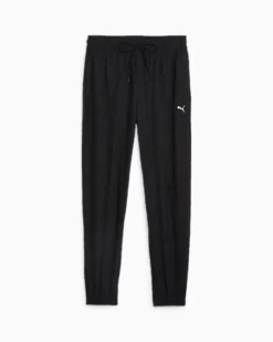 PUMA - Pantalone tuta da donna nero in tessuto traspirante