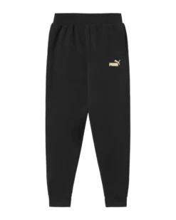 PUMA - PANTALONE TUTA  JUNIOR ( 7-16 ANNI) NERO ESSENTIAL+TEXTURED FOIL LOGO, 692210-01