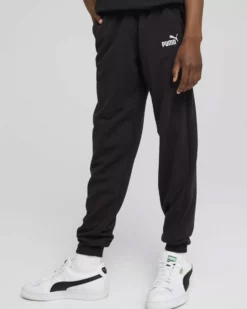 PUMA - PANTALONE TUTA JUNIOR ( 7-16 ANNI) NERO ESSENTIAL N. 1 LOGO SWEAT, 684914-01
