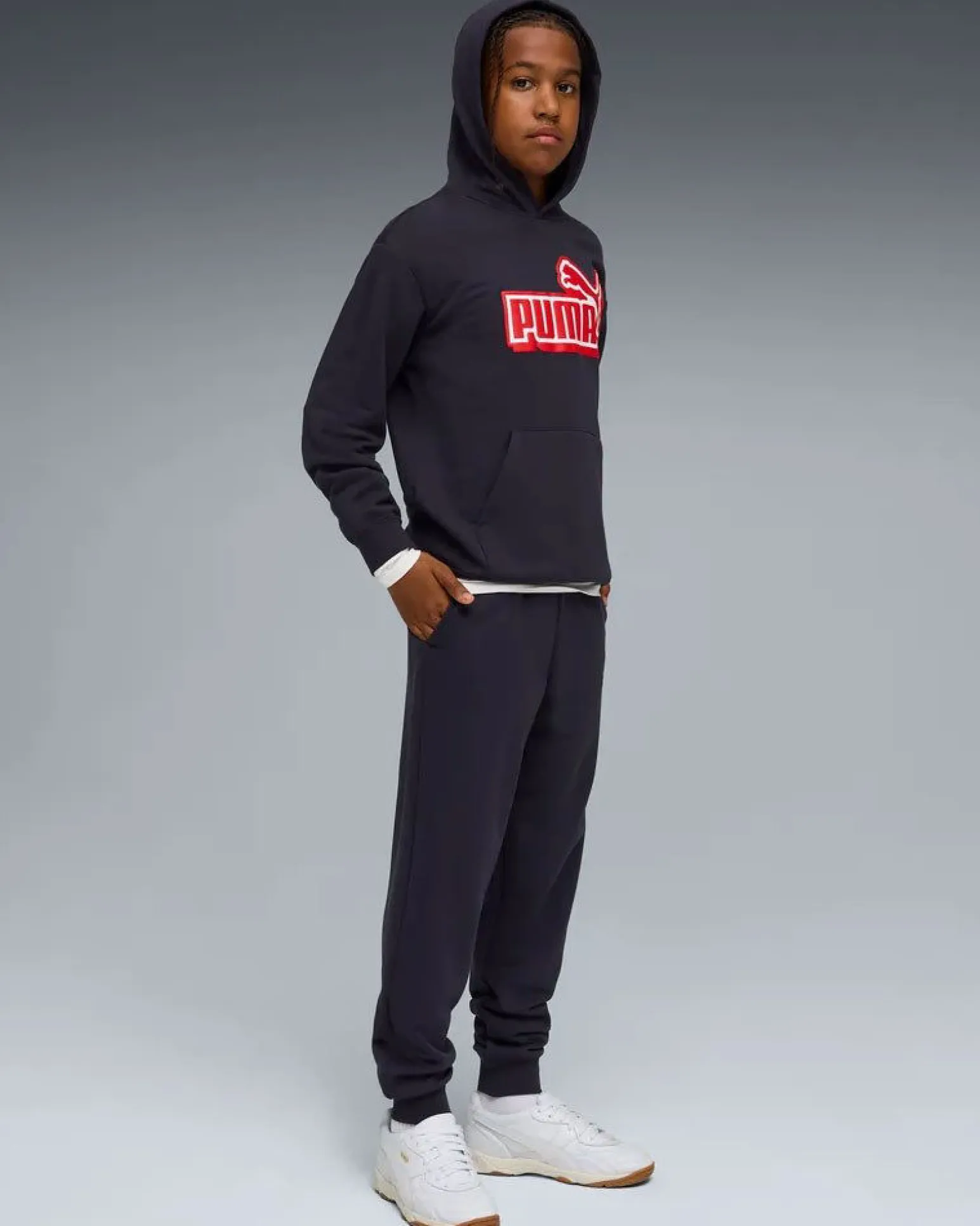 PUMA -PANTALONE TUTA JUNIOR ( 7-16 ANNI) BLU ESSENTIAL 2 COLOR N.1 LOGO, 693892-16