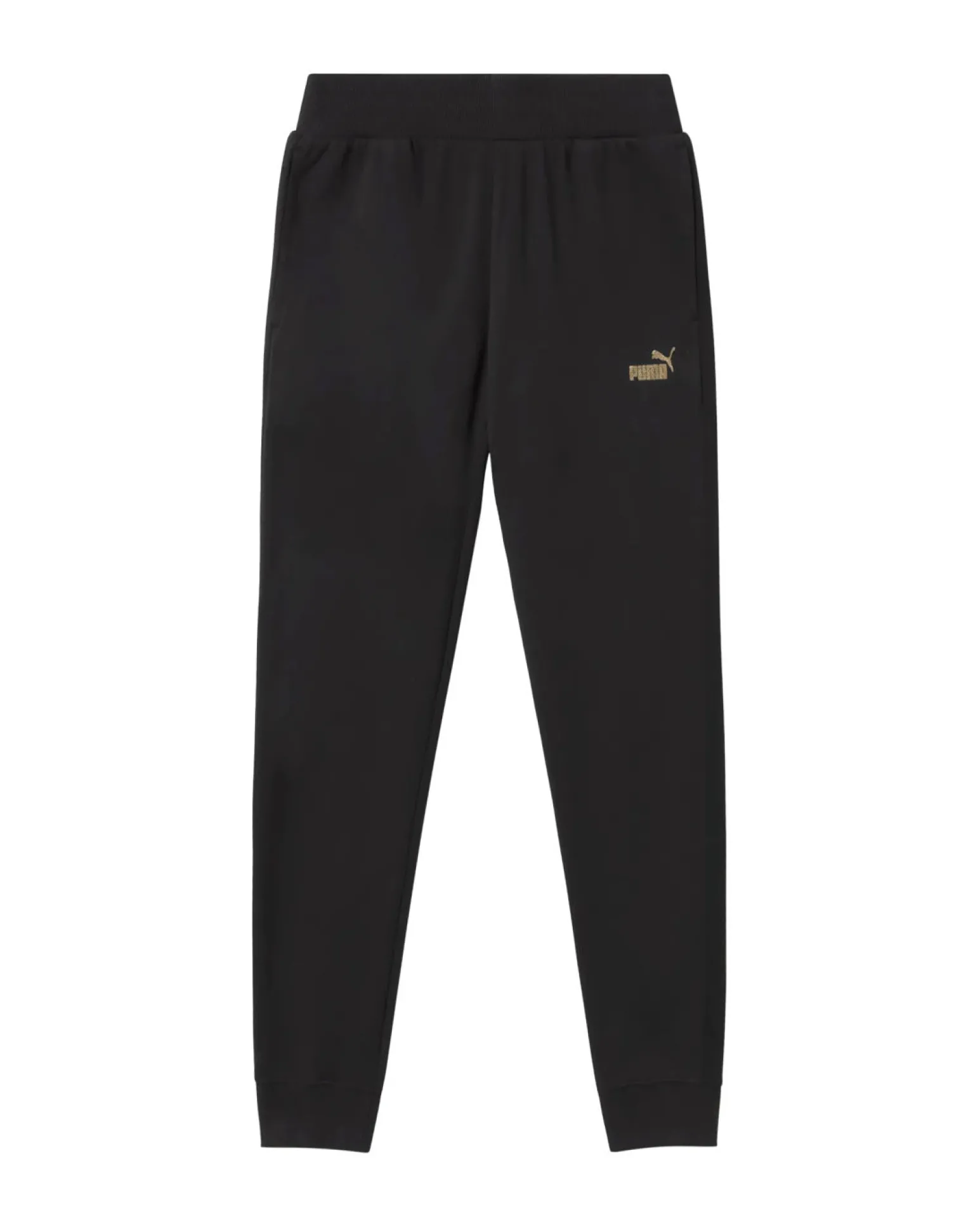 PUMA - PANTALONE TUTA NERO ESSENTIAL+TEXTURED FOIL LOGO DA DONNA, 692200-01