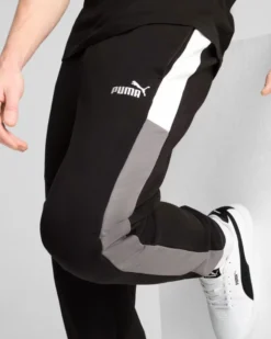 PUMA - PANTALONE TUTA NERO ESSENTIAL BLOCK SWEAT DA UOMO, 684689-01