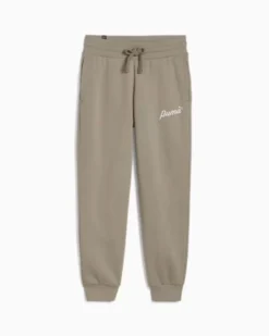 PUMA - PANTALONE TUTA TAUPE ESSENTIAL+ SCRIPT FL DA DONNA,  681536-67