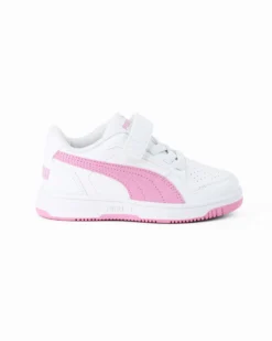 PUMA REB-L AC+ PS- Sneakers bianca e rosa, NUMERATA 28/35 - 398995-09