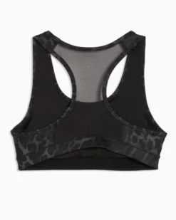 PUMA - REGGISENO SPORTIVO MACULATO NERO E GRIGIO 4KEEPS BRA SPOTTED HAZE MID DA DONNA, 528511-01