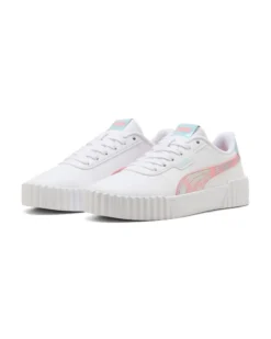 PUMA - Sarpa bianca con dettagli rosa e azzurro - CARINA 3.0 SPACE BELLE JR