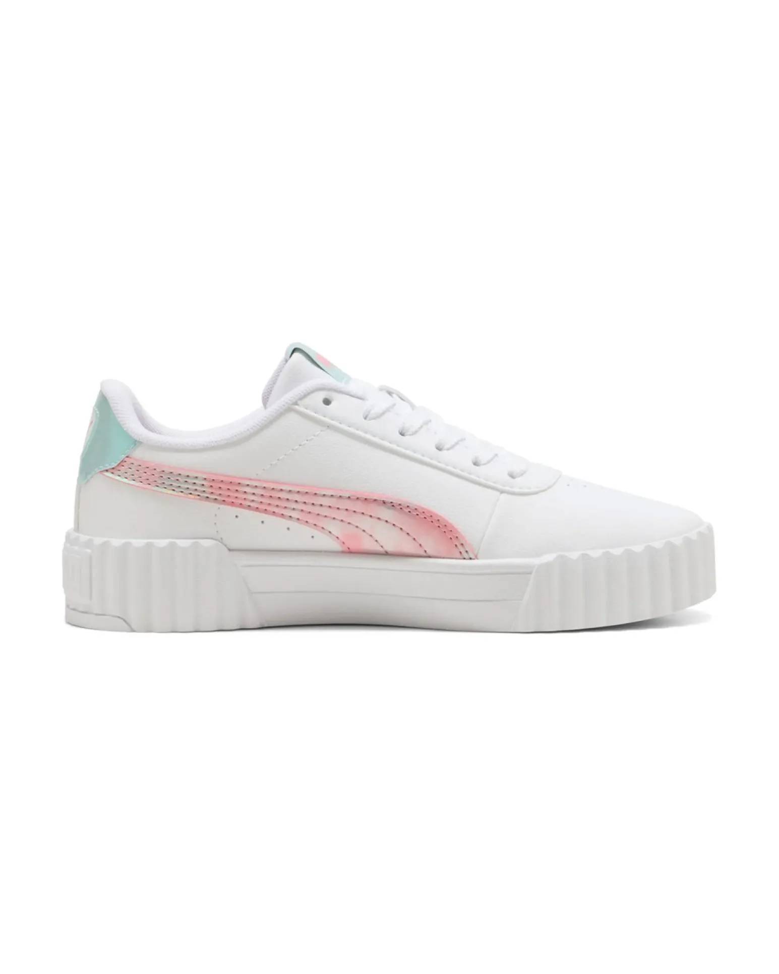 PUMA - Sarpa bianca con dettagli rosa e azzurro - CARINA 3.0 SPACE BELLE JR