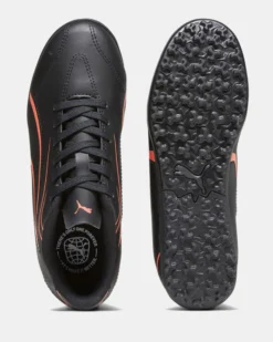 PUMA - SCARPA DA CALCETTO JUNIOR NERE E ROSSO FLUO VITORIA TT JR DAL 28 AL 38½,   107487-09