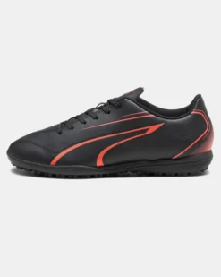 PUMA - SCARPA DA CALCETTO JUNIOR NERE E ROSSO FLUO VITORIA TT JR DAL 28 AL 38½,   107487-09