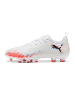 PUMA - SCARPA DA CALCIO BIANCA, ARANCIONE E BLU FUTURE 8 PLAY FG/AG DAL 30 AL 38,5 108622-01