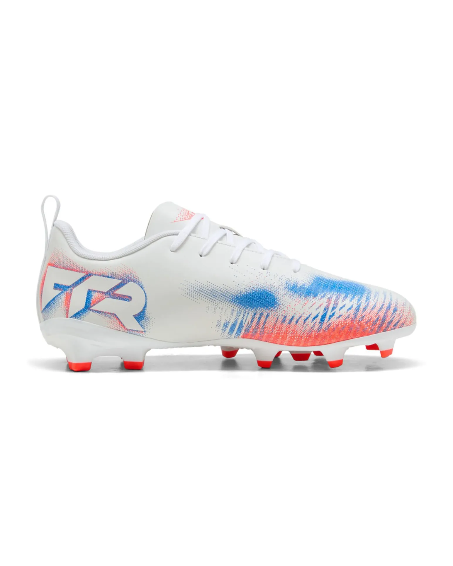 PUMA - SCARPA DA CALCIO BIANCA, ARANCIONE E BLU FUTURE 8 PLAY FG/AG DAL 30 AL 38,5 108622-01
