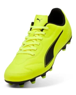 PUMA - SCARPA DA CALCIO DA UOMO GIALLO FLUO E NERA VITORIA II FG/AG, 108500-06